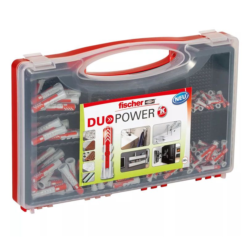 FISCHER 535973 DÜBEL KÉSZLET DUO-POWER 280DB/ RED-BOX  ÁLTALÁNOS RÖGZÍTÉS