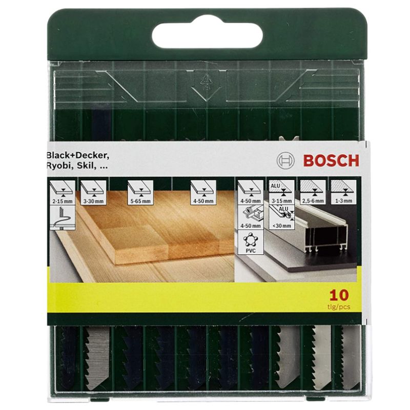 BOSCH 2607019460 DEKOPÍR FŰRÉSZLAP KÉSZLET B&D vagy U befogás /10db-os  FŰRÉSZELÉS