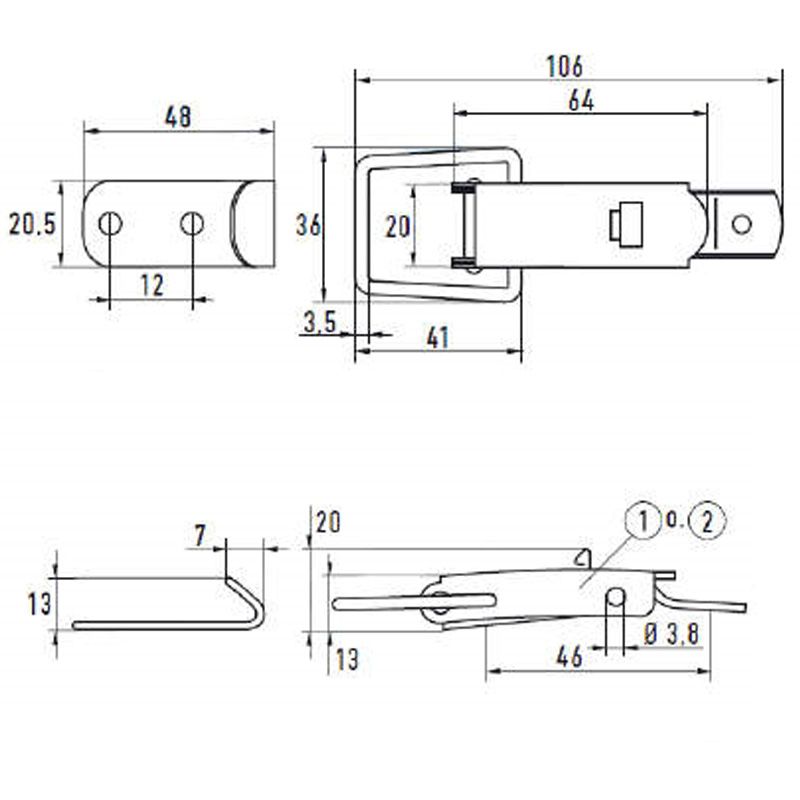 BÉKAZÁR(PATENTZÁR) 2-55/60F A2 RUGÓS KIVITEL ELLENDARABBAL GOEBEL 2-55/60F LÁDAVASALAT BÉKAZÁR(PATENTZÁR) 2-55/60F A2 RUGÓS KIVITEL ELLENDARABBAL GOEBEL 2-55/60F LÁDAVASALAT