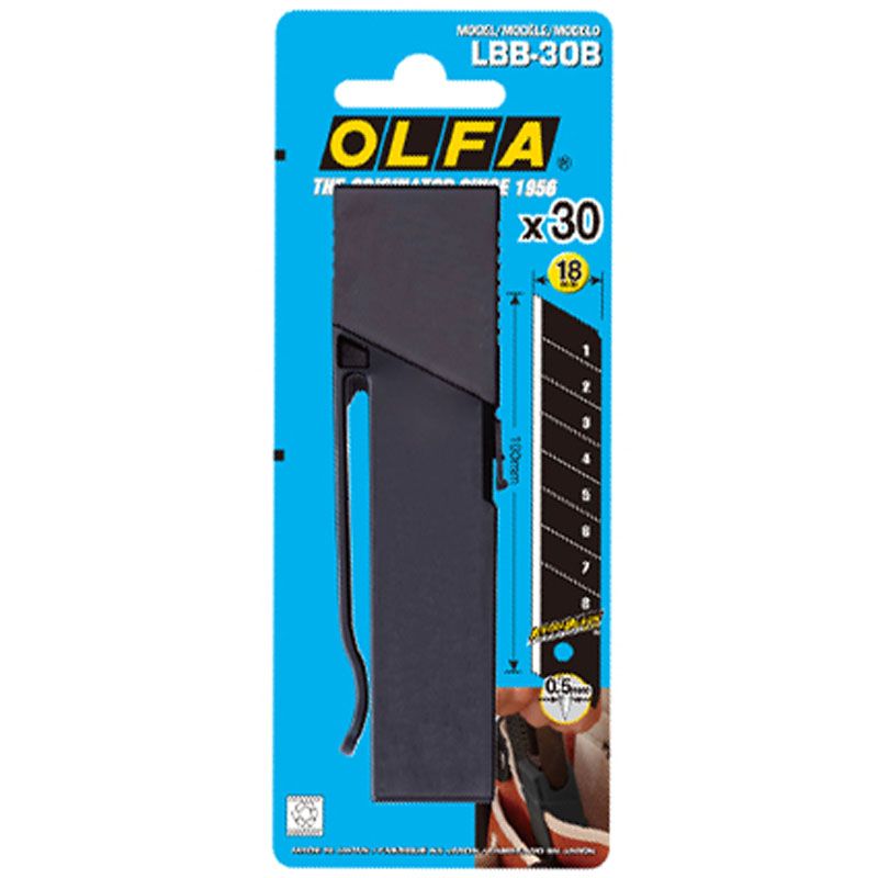 OLFA LBB-30 DEKORPENGE TÖRHETŐ 18mm 30DB/CS. FEKETE-BLACK DEKORKÉSEK, -PENGÉK, HÁZTARTÁS OLFA LBB-30 DEKORPENGE TÖRHETŐ 18mm 30DB/CS. FEKETE-BLACK DEKORKÉSEK, -PENGÉK, HÁZTARTÁS