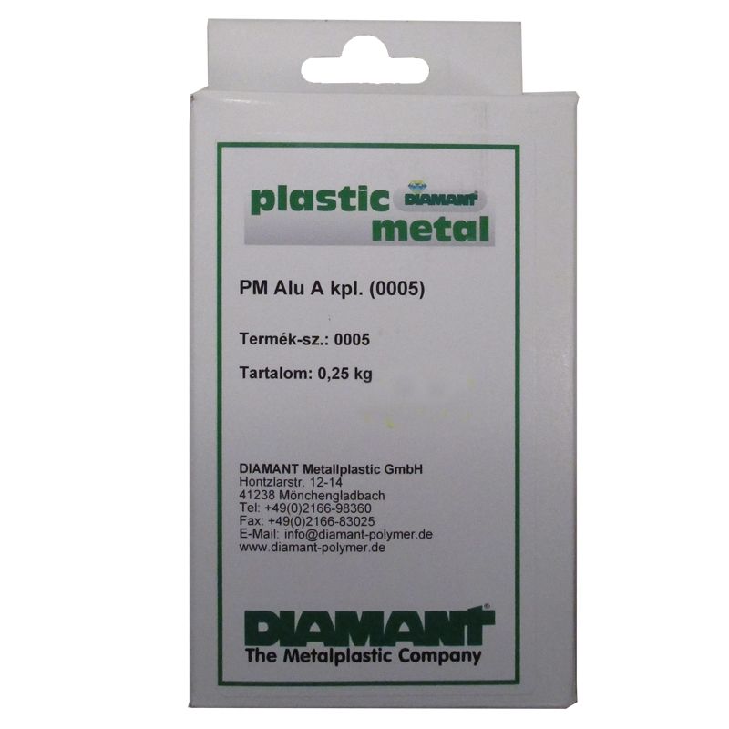 JAVÍTÓ KÉSZLET ALUHOZ 250g. PLASTICMETAL MŰGYANTA+FÉMPOR DIAMANT 0005K RAGASZTÁSTECHNIKA JAVÍTÓ KÉSZLET ALUHOZ 250g. PLASTICMETAL MŰGYANTA+FÉMPOR DIAMANT 0005K RAGASZTÁSTECHNIKA