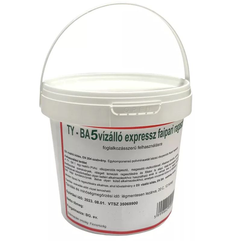 FARAGASZTÓ NAGYSZILÁRDSÁGÚ 5KG-OS EXPRESSZ-D3 VÍZÁLLÓ TY-BA 5 RAGASZTÁSTECHNIKA FARAGASZTÓ NAGYSZILÁRDSÁGÚ 5KG-OS EXPRESSZ-D3 VÍZÁLLÓ TY-BA 5 RAGASZTÁSTECHNIKA