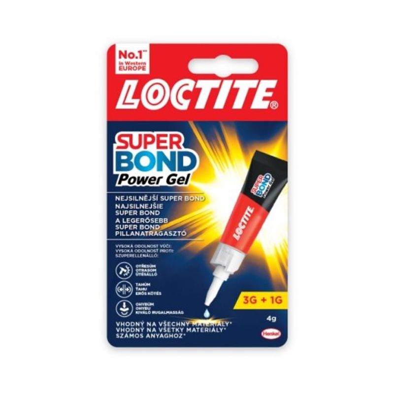 RAGASZTÓ PILLANAT GÉL 3GR.+1GR SUPER BOND POWER GÉL LOCTITE 2733032 RAGASZTÁSTECHNIKA RAGASZTÓ PILLANAT GÉL 3GR.+1GR SUPER BOND POWER GÉL LOCTITE 2733032 RAGASZTÁSTECHNIKA
