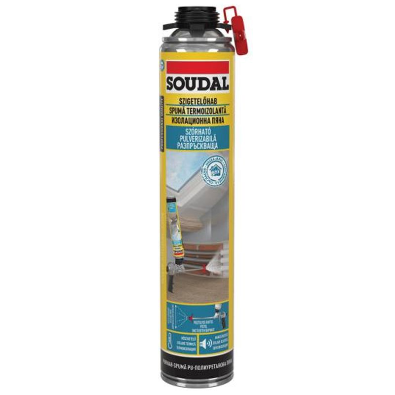 SZÓRHATÓ SZIGETELŐ HAB 700ML 1M2 SZIGETELÉS 2CM VAS SOUDAL 155984 TÖMÍTÉSTECHNIKA