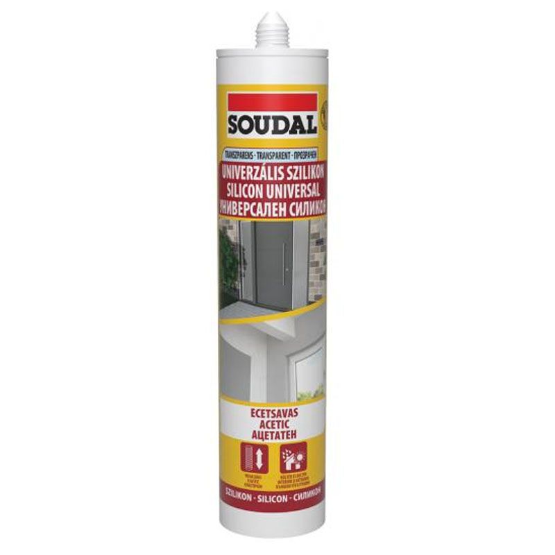 TÖMÍTŐ UNIVERZÁLIS SZÍNTELEN ECETSAVAS 280ml SOUDAL 154564 TÖMÍTÉSTECHNIKA TÖMÍTŐ UNIVERZÁLIS SZÍNTELEN ECETSAVAS 280ml SOUDAL 154564 TÖMÍTÉSTECHNIKA