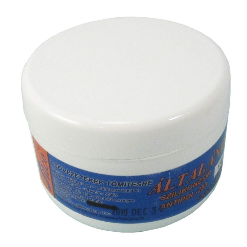 SZILIKONZSÍR ANTIPOL 253 150GR MŰANYAG DOBOZOS KISZERELÉS SILCO ANTIPOL 253 KENŐANYAG SZILIKONZSÍR ANTIPOL 253 150GR MŰANYAG DOBOZOS KISZERELÉS SILCO ANTIPOL 253 KENŐANYAG