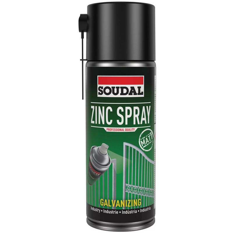 ZINC SPRAY 400ML 98 % CINK MATT SOUDAL 155885 SZERELÉSI, KARBANTARTÁSI ANYAG ZINC SPRAY 400ML 98 % CINK MATT SOUDAL 155885 SZERELÉSI, KARBANTARTÁSI ANYAG