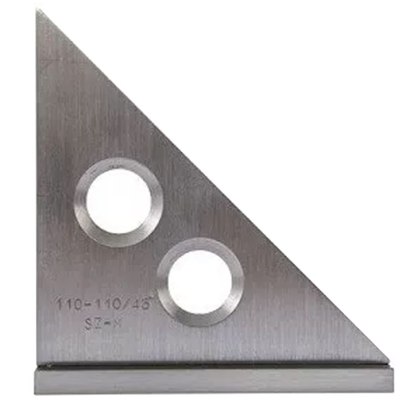 SZÖGVONALZÓ LAK. 90°-45°TALPAS 110/110 KÉT FOGÓLYUKKAL KOMBI SZALKAI MÉRŐESZKÖZÖK SZÖGVONALZÓ LAK. 90°-45°TALPAS 110/110 KÉT FOGÓLYUKKAL KOMBI SZALKAI MÉRŐESZKÖZÖK