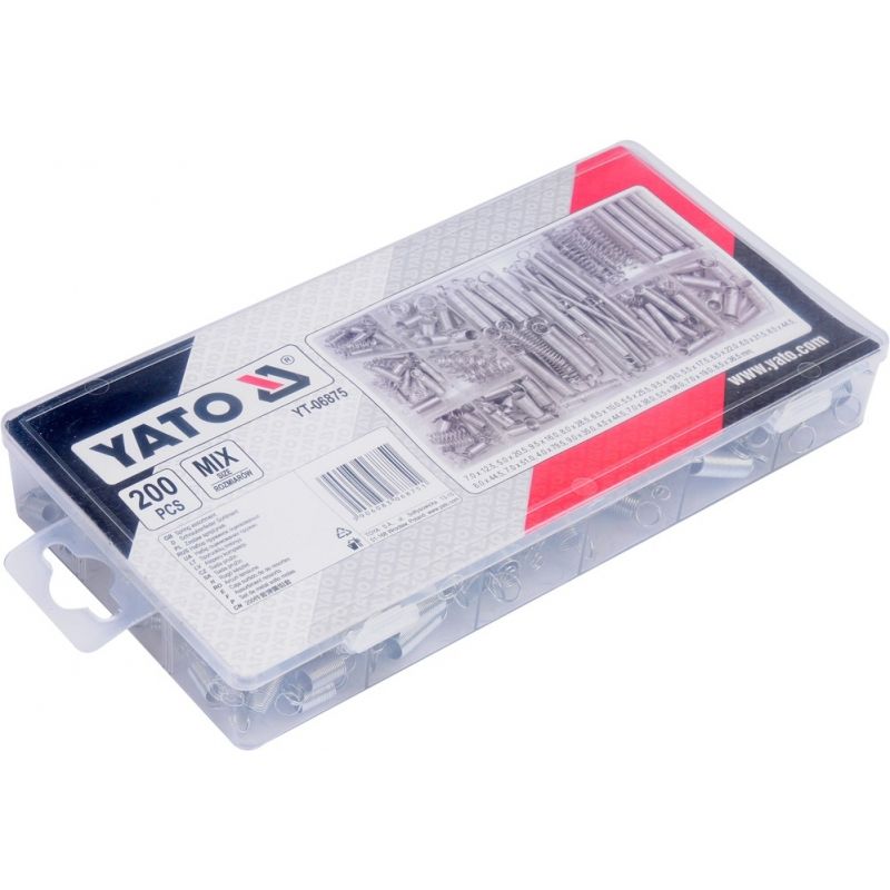 YATO 06875 RUGÓ KÉSZLET 200DB HÚZÓ-NYOMÓ VEGYESEN YATO 06875 RUGÓ KÉSZLET 200DB HÚZÓ-NYOMÓ VEGYESEN