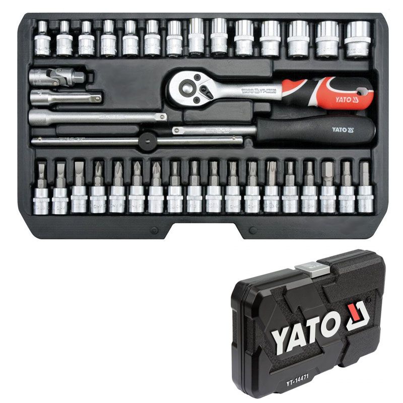 YATO 14471 DUGÓKULCS-BEHAJTÓHEGY KÉSZLET 3.5-13/38részes 1/4col SZERSZÁM-KULCSOK YATO 14471 DUGÓKULCS-BEHAJTÓHEGY KÉSZLET 3.5-13/38részes 1/4col SZERSZÁM-KULCSOK