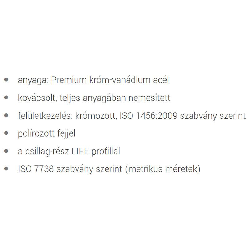 UNIOR 600361 CSILLAG-VILLÁSKULCS 10 120/1 HOSSZÍTOTT,FÉNYES  SZERSZÁM-KULCSOK