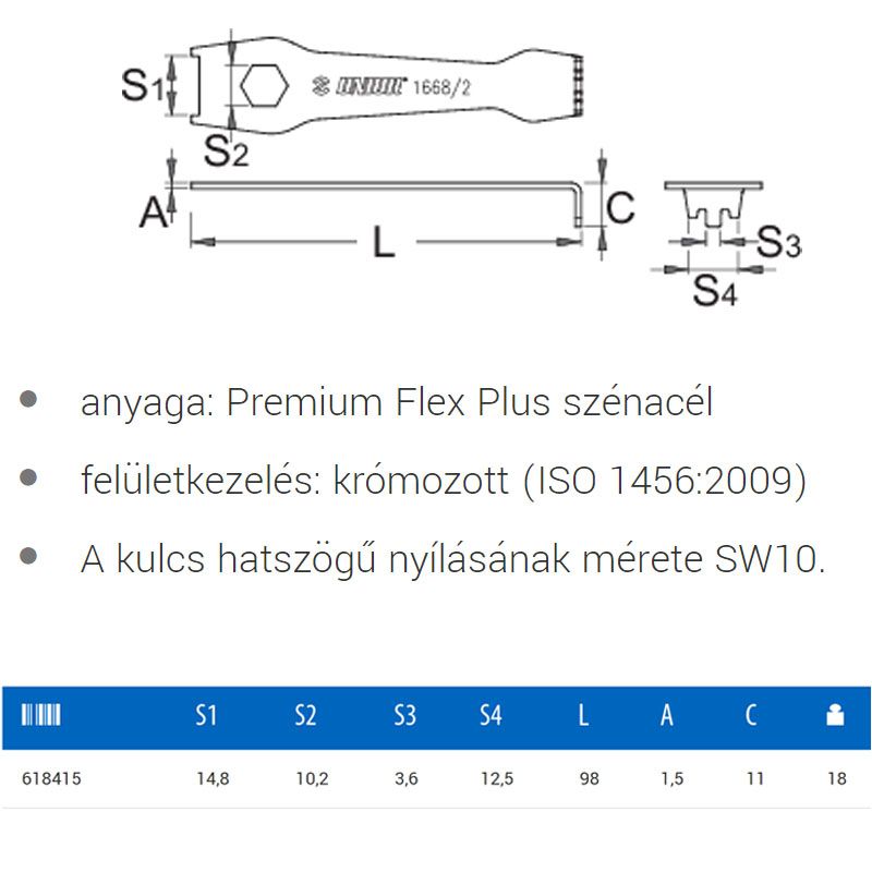 UNIOR 618415 KULCS LÁNCKERÉK CSAVARANYÁHOZ 1668/2 SZERSZÁM-KULCSOK UNIOR 618415 KULCS LÁNCKERÉK CSAVARANYÁHOZ 1668/2 SZERSZÁM-KULCSOK