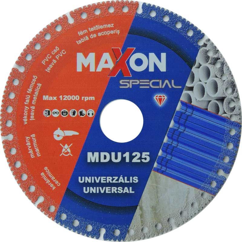DIATECH MDU125 MAXON UNIVERZÁLIS TÁRCSA D125*1,55*22,2 GYÉMÁNTSZEMCSÉS VÁGÓKORONG DIATECH MDU125 MAXON UNIVERZÁLIS TÁRCSA D125*1,55*22,2 GYÉMÁNTSZEMCSÉS VÁGÓKORONG