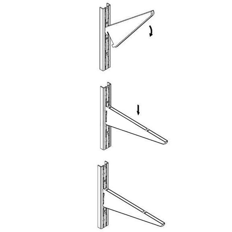 AMIG 8000/7085 POLCTARTÓ KONZOL 22cm BIANCO-FEHÉR FELSŐ KARMOKKAL 