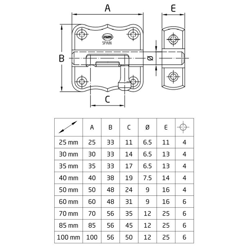 AMIG 384/251 TOLÓZÁR BAJONETT 100mm NIKKEL PASADOR-KÉTIRÁNYÚ AJTÓVASALAT AMIG 384/251 TOLÓZÁR BAJONETT 100mm NIKKEL PASADOR-KÉTIRÁNYÚ AJTÓVASALAT