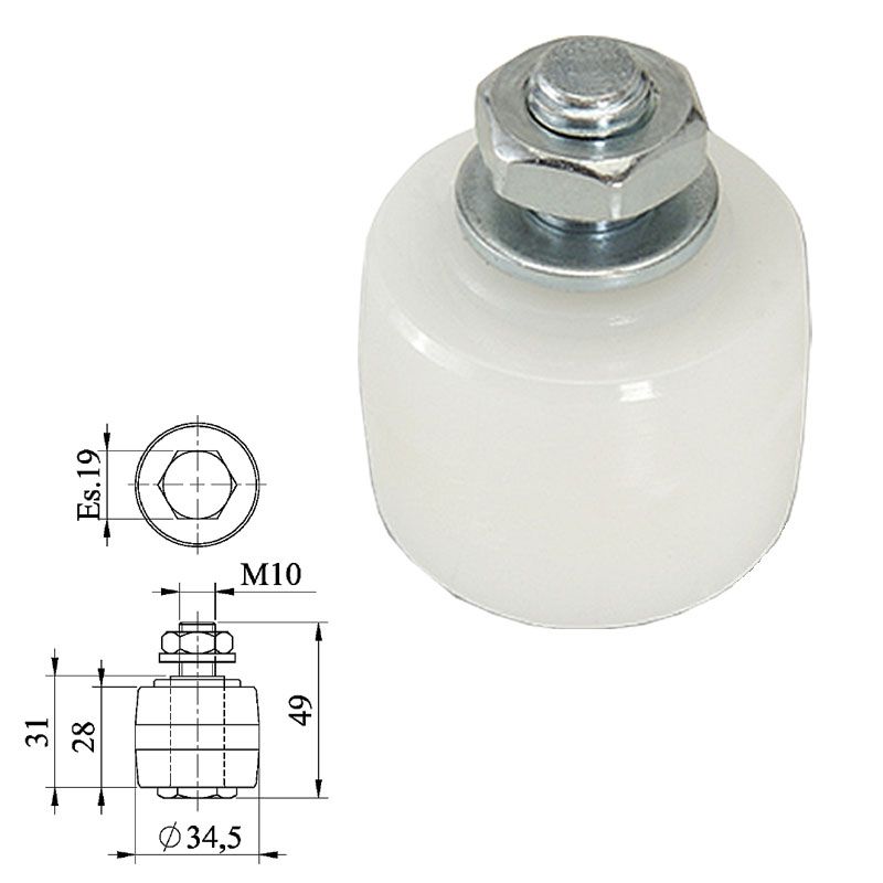 COMBI 448.35x30 VEZETŐGÖRGŐ KAPUHOZ D35*30 FEHÉR (TOLÓ ÉS ÚSZÓ KAPUHOZ) KAPUVASALAT COMBI 448.35x30 VEZETŐGÖRGŐ KAPUHOZ D35*30 FEHÉR (TOLÓ ÉS ÚSZÓ KAPUHOZ) KAPUVASALAT