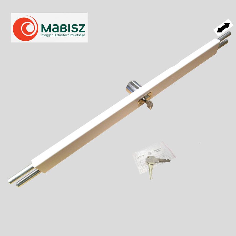 HEVEDERZÁRTEST+ZÁRBETÉT 1000mm FEHÉR KÉTIRÁNYÚ VÍZSZINTES BIZTIBUK AJTÓZÁR HEVEDERZÁRTEST+ZÁRBETÉT 1000mm FEHÉR KÉTIRÁNYÚ VÍZSZINTES BIZTIBUK AJTÓZÁR