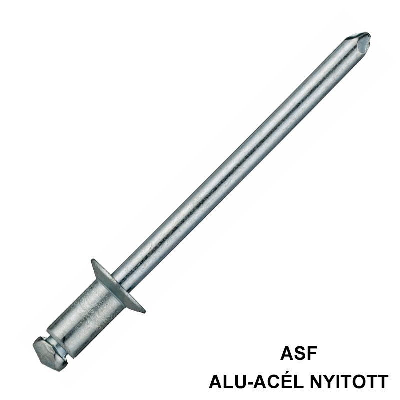 HÚZÓSZEGECS NYITOTT 3.9*08 DIN 7337B SF ALU-ACÉL DSU ASF POPSZEGECS-HÚZÓSZEGECS