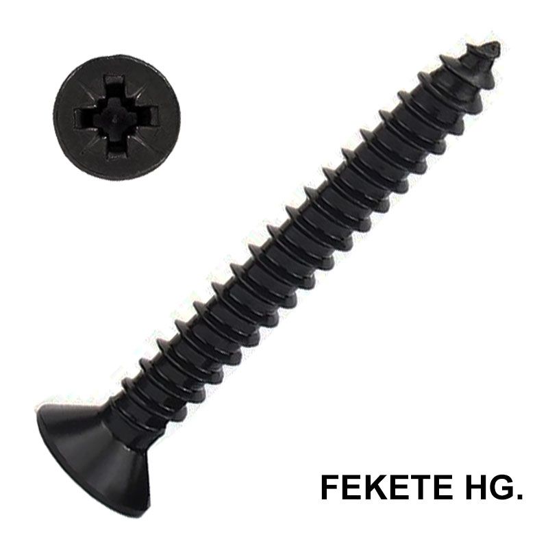 FAFORGÁCSLAPCSAVAR SF D4.0*25 DIN 7505 FEKETE HG. KH PZ TM IMPORT EGYEDI UTOLSÓ DARABOK FAFORGÁCSLAP CSAVAR