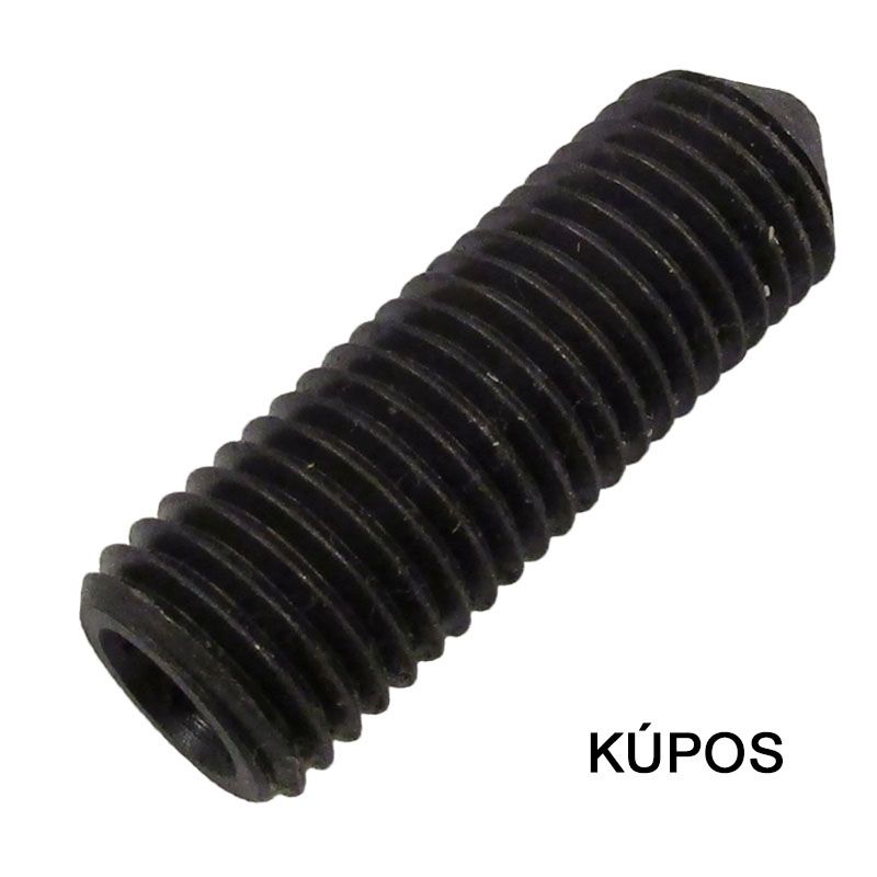 HERNYÓCSAVAR BK M10*16 DIN 914-45H NAT. KÚPOS IMPORT METRIKUS CSAVAROK