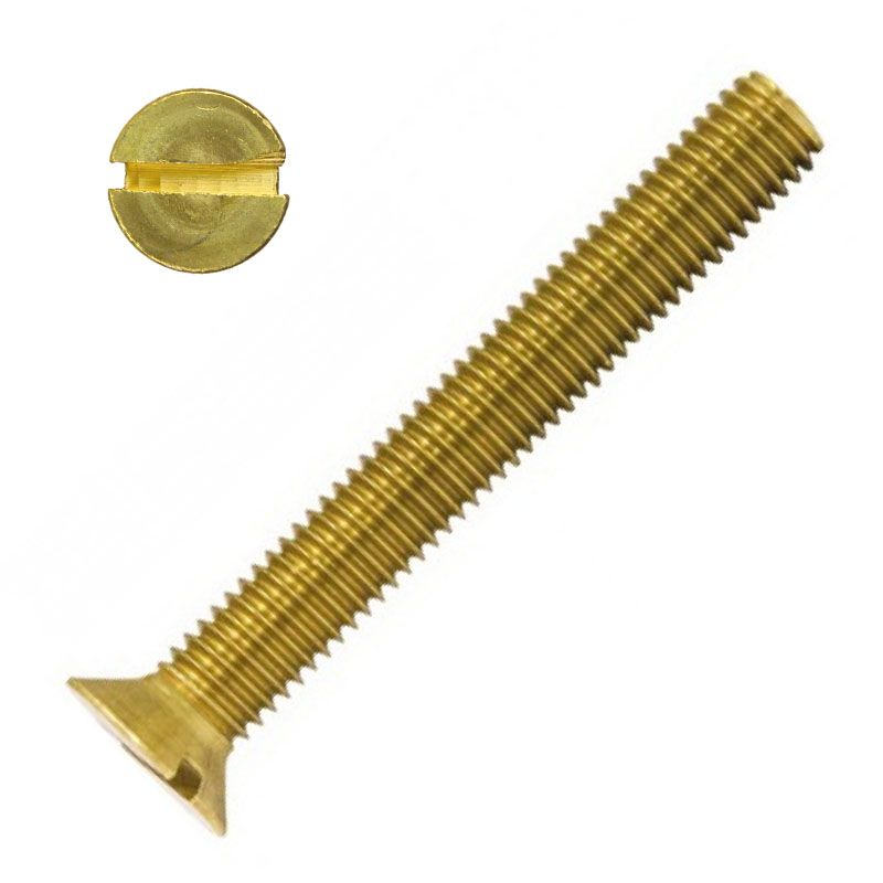 SFEH CSAVAR M5*12 SÜLLY.FEJ DIN 963 SÁRGARÉZ RETRO IMPORT METRIKUS SÁRGARÉZ CSAVAROK