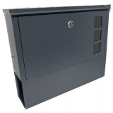 POSTALÁDA KÜLTÉRI 36,5*10,5*30 SZÓRÓLAPTARTÓS ANTRACIT IMPORT HOLDEN MD020B POSTALÁDA, LEVÉLBEDOBÓ