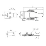 BÉKAZÁR(PATENTZÁR) 42SP A2 RUGÓVAL ELLENDARABBAL GOEBEL 42SP LÁDAVASALAT
