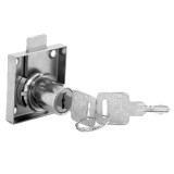 BÚTORZÁR RÁSZEGZŐS 25mm CILINDERES KRÓM FÉM KULCS IMPORT