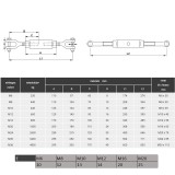 HUZALFESZÍTŐ SEKLI-VILLA M8 DIN 1478 HG. ZÁRT TB:440KG IMPORT EMELÉSTECHNIKA TARTOZÉKOK