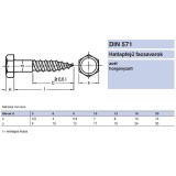 ÁLLVÁNYCSAVAR HLF D7*140 DIN 571 SHG. FACSAVAR IMPORT D10 ML TIPLIHEZ FASZERKEZETI CSAVAR
