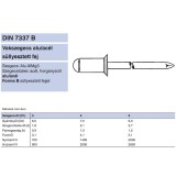 HÚZÓSZEGECS NYITOTT 3.9*08 DIN 7337B SF ALU-ACÉL DSU ASF POPSZEGECS-HÚZÓSZEGECS