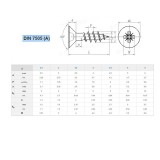 FAFORGÁCSLAPCSAVAR SF D3.0*25 DIN 7505 SHG. KH TM IMPORT FAFORGÁCSLAP CSAVAR