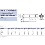 BK HENGERESFEJŰ M10*1.25*25 DIN 912 12.9 NAT. IMPORT METRIKUS CSAVAROK