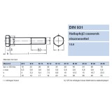 HLF CSAVAR M8*120 DIN 931-10.9 NAT. RM IMPORT METRIKUS CSAVAROK