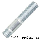 ÁSZOKCSAVAR M10*55 1.25d DIN 939-8.8 HG. UTOLSÓ DARABOK IMPORT METRIKUS CSAVAROK