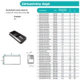 ZÁRTSZELVÉNY DUGÓ 50/100FEKETE LAMELLÁS (4 FALVASTAG) MAGYAR 100x50/4F MŰANYAG ZÁRÓELEMEK