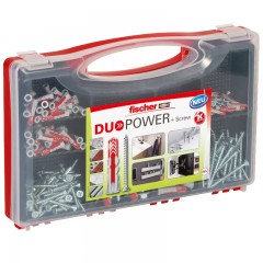 FISCHER 536091 DÜBEL+CSAVAR KÉSZLET DUO-POWER 280DB / RED-BOX  ÁLTALÁNOS RÖGZÍTÉS