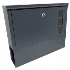 POSTALÁDA KÜLTÉRI 36,5*10,5*30 SZÓRÓLAPTARTÓS ANTRACIT IMPORT HOLDEN MD020B POSTALÁDA, LEVÉLBEDOBÓ