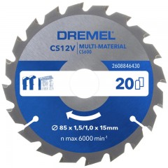 DREMEL 2608846430 KÖRFŰRÉSZLAP D85*1.5/1.0*15mm CS600 20 FOG  MULTIGÉP
