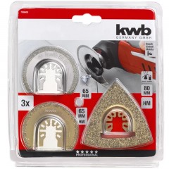 CSISZOLÓ ÉS VÁGÓ KÉSZLET 3DB MULTIFUNKCIÓS GÉPHEZ KWB 49708600 TARTOZÉKOK