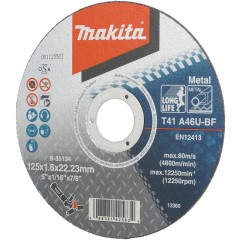 MAKITA B-35134 VÁGÓKORONG ACÉLHOZ D125*1.6A 22LYUK A46U-BF T41 LAPOS  VÁGÓKORONG